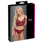 Cottelli LINGERIE Bra Set with Chains – Dark Red – XL — Photo 1