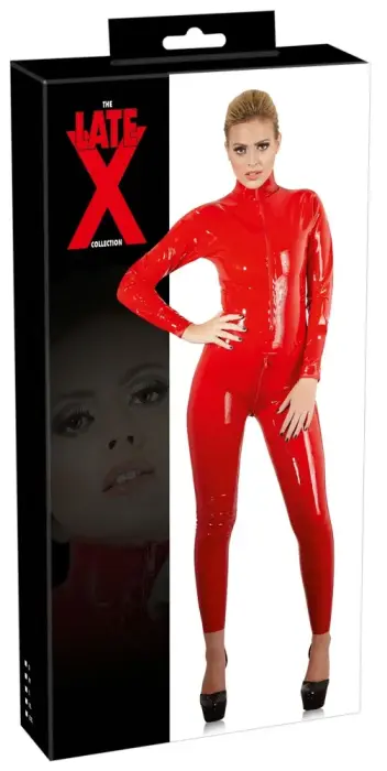 Latex Catsuit - Red - 2XL