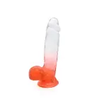Kiotos Cox värviline dildo iminapaga – 18.5 cm (7.3″) – Läbipaistev/Punane — Foto 3