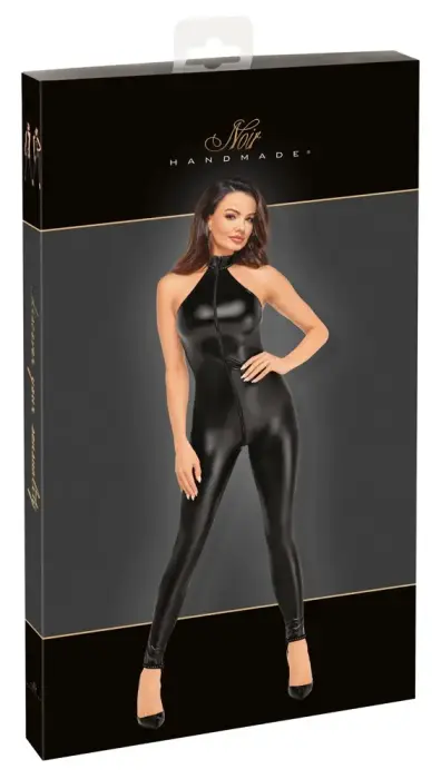 Noir Libido Jumpsuit with Rhinestones – Black – XL