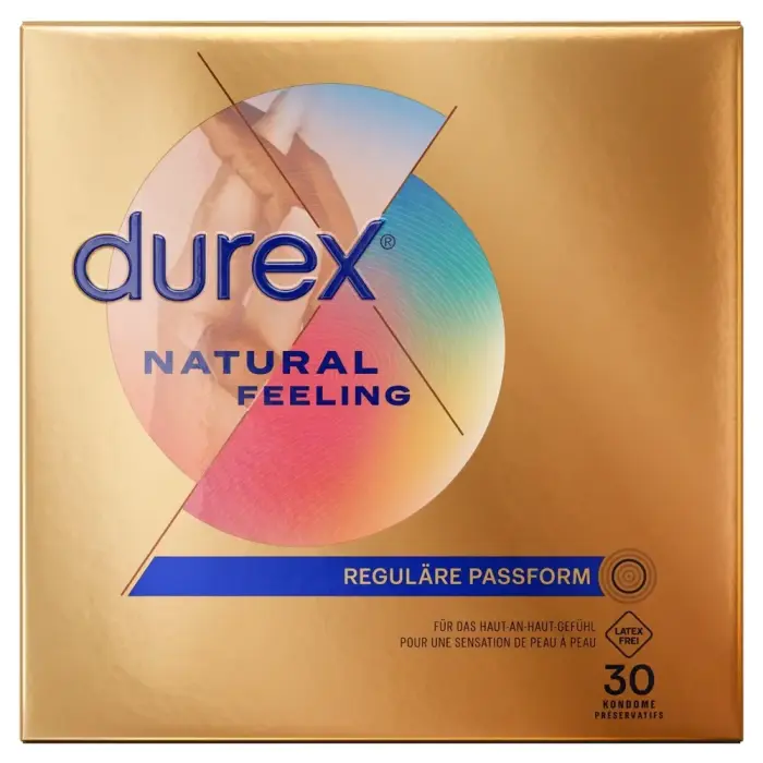 Durex Natural Feeling Polyisoprene Anatomical Condoms – 30 pcs.