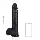 Extra Large Straight Dildo with Balls and Suction Cup – 38 cm (15″) – Black — Photo 6