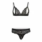 Christine Pearl Mea – lace bra set with removable pearls – black – S/M — Photo 4