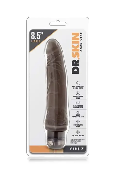 DR. SKIN Реалистичный вибратор – 18 cm (7″) – коричневый