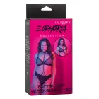 Euphoria Collection Plus Size Chain Halter & Collar with Leash – Black — Photo 3