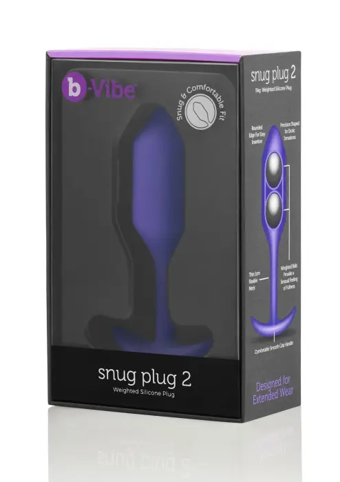 B-Vibe Snug Plug 2 – 15 cm (5.9″) – Violets Foto 3