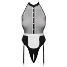 Cottelli Costumes – maid suspender bodysuit with apron – black/white – XL — Photo 8