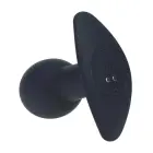 Single Bulb Vibrating Silicone Anal Plug – 10 cm (3.9″) – Black — Photo 5