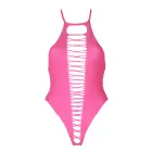 Neon rozā augsta piegriezuma bodijs – Plus size Foto 5