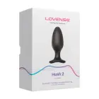 Hush 2 programėle valdomas vibruojantis analinis kištukas – 5.7 cm – Juodas — Nuotrauka 1