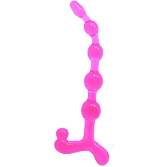 Baile Bendy Twist elastīgas anālās bumbiņas – 28 cm – Rozā