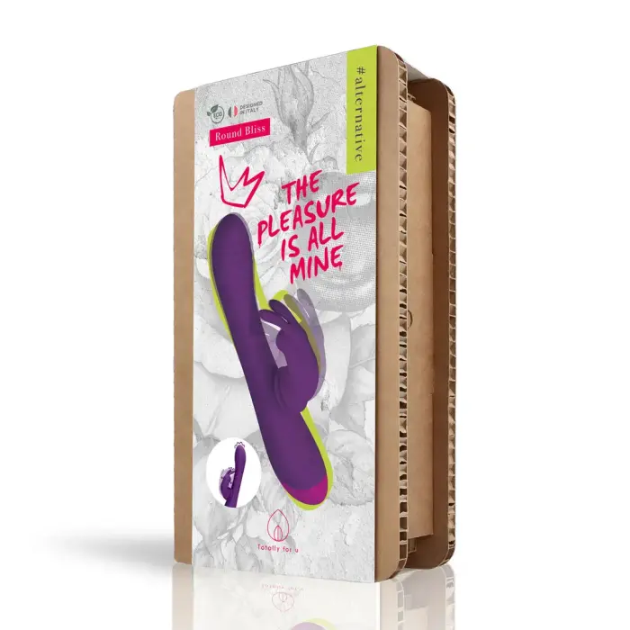 Round Bliss – moderns rotējošs trusīša vibrators – violets