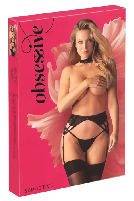 Obsessive Donarella Suspender Belt – Black – XL/2XL