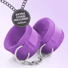 Tough Love Velcro Handcuffs with 40 cm Chain – Purple — Photo 2