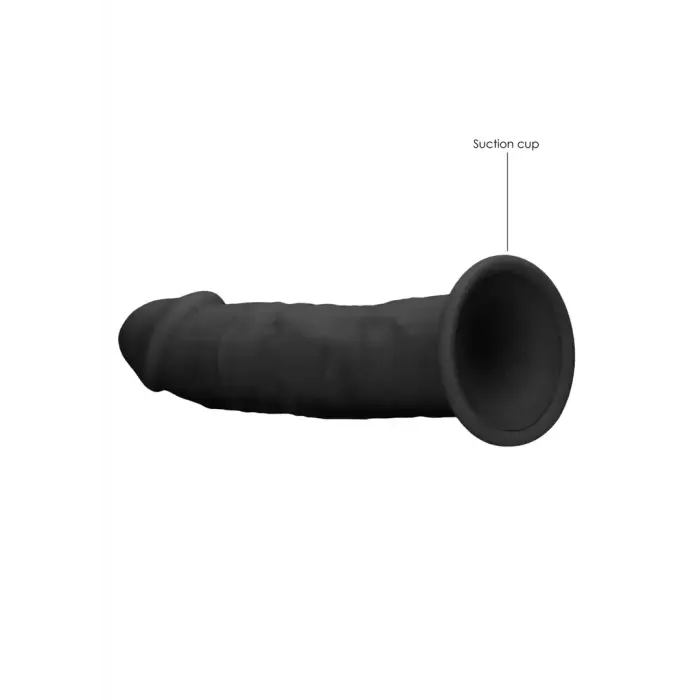 Reālistisks divslāņu dildo – 15 cm (6″) – Melns Foto 5