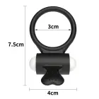 Power Clit Silicone Cockring – Black — Photo 4