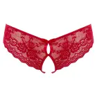 Lace Open Crotch Briefs with Bows – Black – M — Photo 5