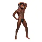 Male Power Leo Faux Leather Chest Harness – Black/Red — Photo 2