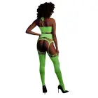 Two Piece with Crop Top and Stockings - Green - XS/XL Foto 2