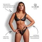 Mollie - PVC Crotchless Panty and Scoop Neck Top - One Size - Black — Foto 4