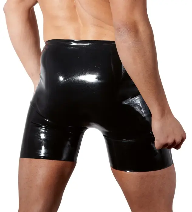 Latex Men's Pants with Showmaster Opening – Black – M Photo