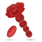 Rosaline – Rotējošs anālais rozes formas spraudnis ar tālvadības pulti – 19 cm – Sarkans — Foto 9