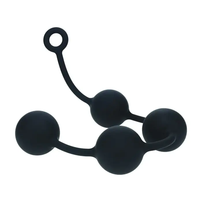 Silicone Round Anal Balls - XXL - 60mm - Black Photo