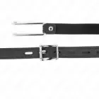 KINK metallist konksuga klamber 11.5 cm – reguleeritav kunstnahast rihm – must/hõbedane — Foto 4