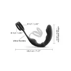 P-RING двойной массажер простаты и кольцо для члена – 15 cm (5.9″) – черный — Фото 6