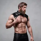 Fetish Submissive Attitude – Brigade eco-leather men's chest harness – black – one size — Photo 6
