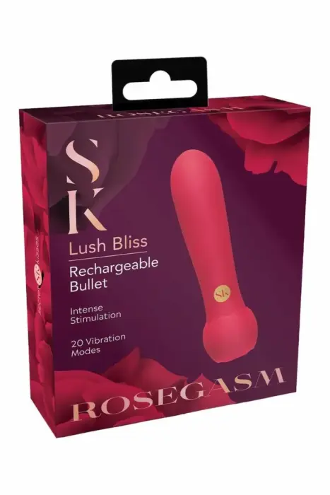 Secret Kisses Rosegasm Lush Bliss – перезаряжаемый виброэлемент с 20 режимами – розовый – 10,8 см