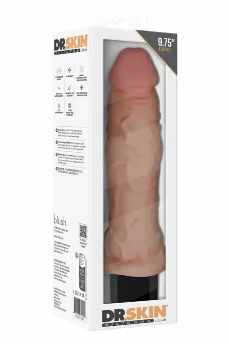 DR. SKIN Silicone Dr. Webber Vibrator – вибрирующий дилдо Flexishaft – 9,75 дюйма – 10 режимов