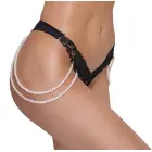 Cottelli Lingerie String with Removable Pearl Chains and Black Lace – S — Photo 3
