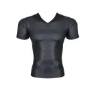 Men's Wet Look V-Neck T-Shirt – L — Photo 4