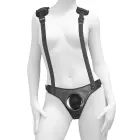 Pipedream Body Dock Suspenders – strap-on rakmed trakside ja iminapa plaadiga – must — Foto 2