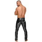 Noir Handmade powerwetlook trousers with vinyl accents – black – XL — Photo 5