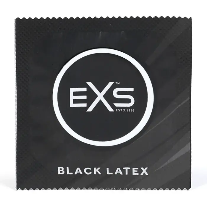 EXS Black Latex Condoms – 48 pcs