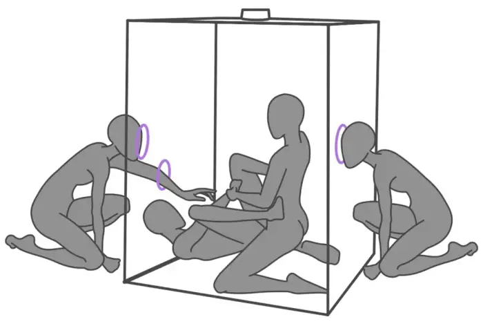 Secret Dome Scandale BDSM rotaļu kabīne – violeta Foto 19