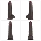 LoveToy Sliding Skin Pro II – dual-layer realistic silicone dong – black – 21,6 cm (8,5'') — Photo 16