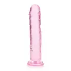 Taisns reālistisks dildo ar piesūcekni – 22 cm (8.7″) – Caurspīdīgs Foto 3
