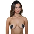 Round Lace Nipple Covers - Black - One Size — Photo 3