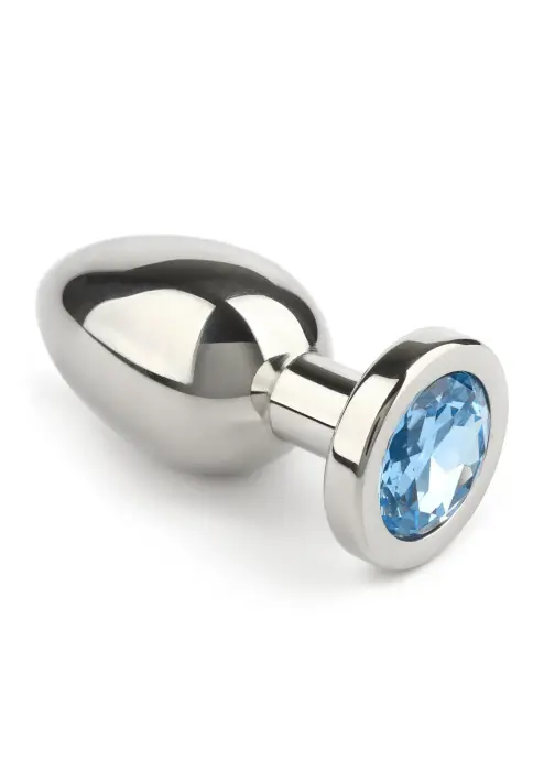 Mr. Steel anālais spraudnis ar dārgakmeni – S – Zils