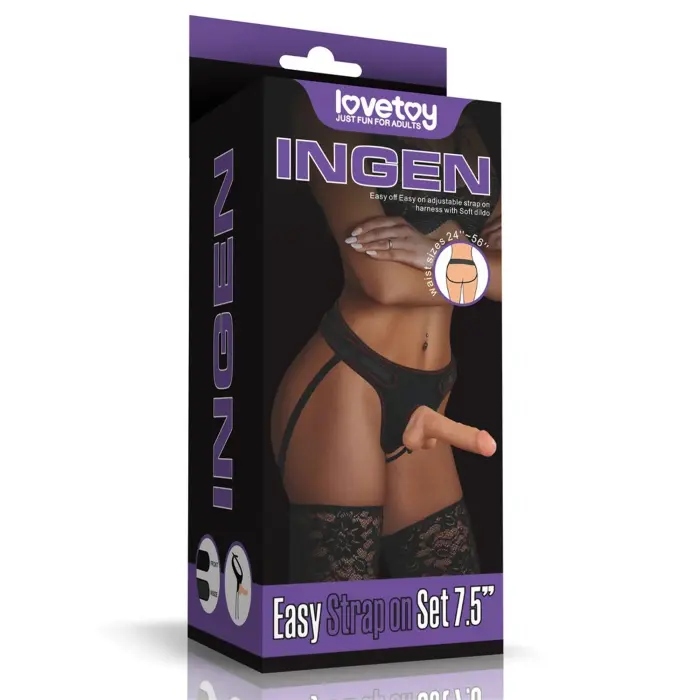 LoveToy Easy Strapon Set 7.5'' – strap-on set – TPE