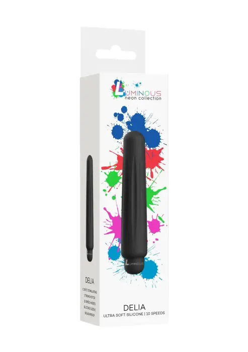 Delia вибропуля с насадкой – 11.7 cm (4.6″) – черный