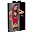 Cottelli LINGERIE satiinist ja pitsist bodi – punane/must – S — Foto 1
