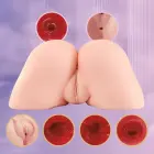 Seiraku Toys Cherry Hyper Peach – divkanālu intīms masturbators – premium silikons, 8 kg – persiku — Foto 4
