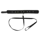Vegan Faux Leather Collar with Removable Leash – Black — Photo 5