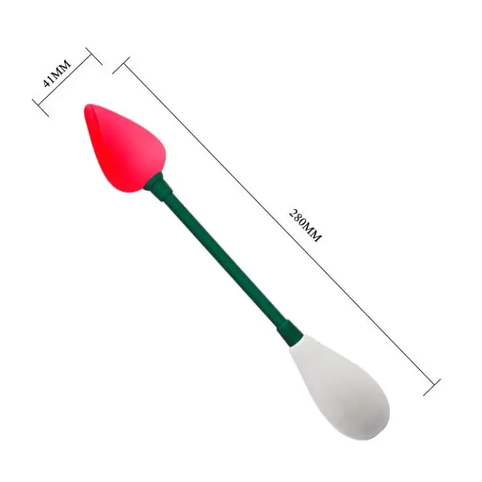 BAILE stimulējošais mīlestības bultas vibrators – lokāms – 18 cm (7″) – sarkans Foto 5