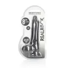 Realistlik dildo munanditega – 20 cm (8″) – Must — Foto 1