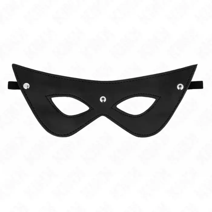 KINK 3 Rivets Eye Mask – Black Vegan Leather